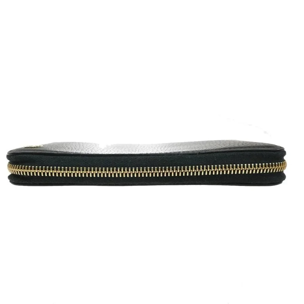 GUCCI Logo Interlocking G Zipper Around Long Wallet Leather Black GHW 38RL784 - Picture 5 of 13